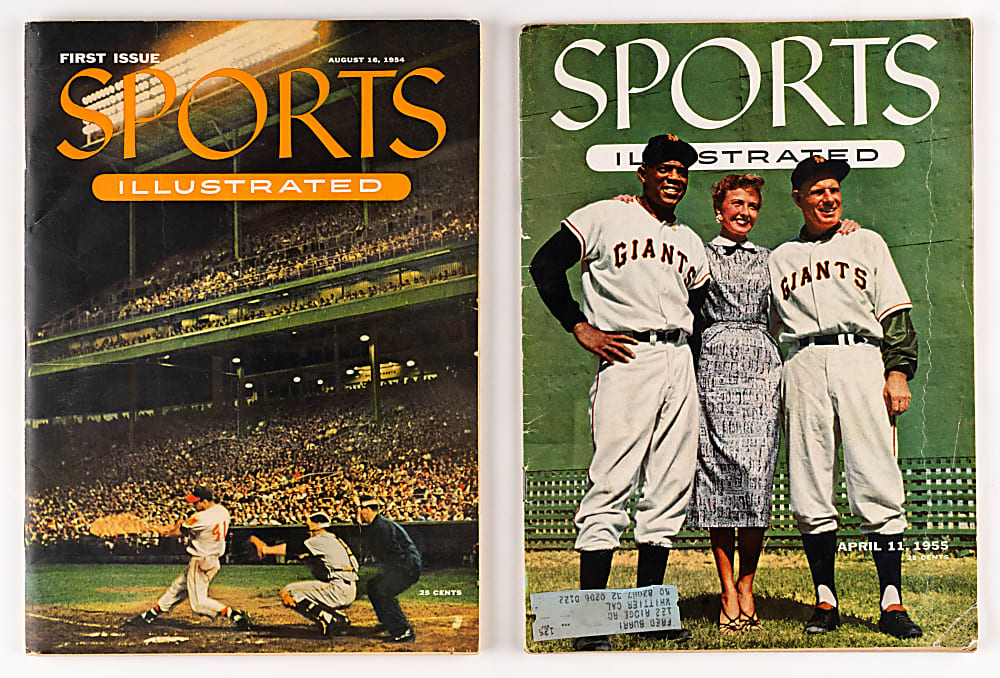 1954-1991 Sports Illustrated Collection (66) Including 1954 #1 First Issue with Topps Cards Foldout
