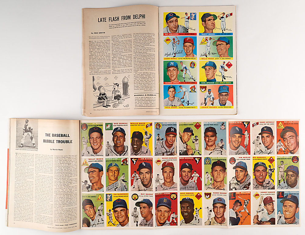 1954-1991 Sports Illustrated Collection (66) Including 1954 #1 First Issue with Topps Cards Foldout