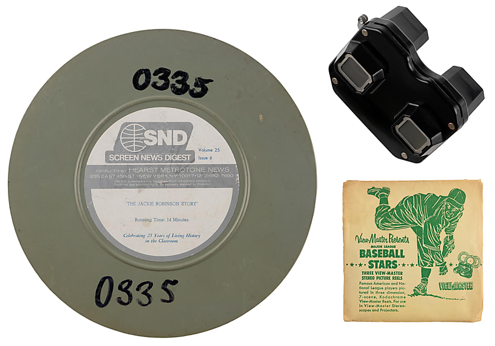 1920s-1980s Interesting Sports & Non-Sports Film Reel & View-Master Collection with Jackie Robinson Story