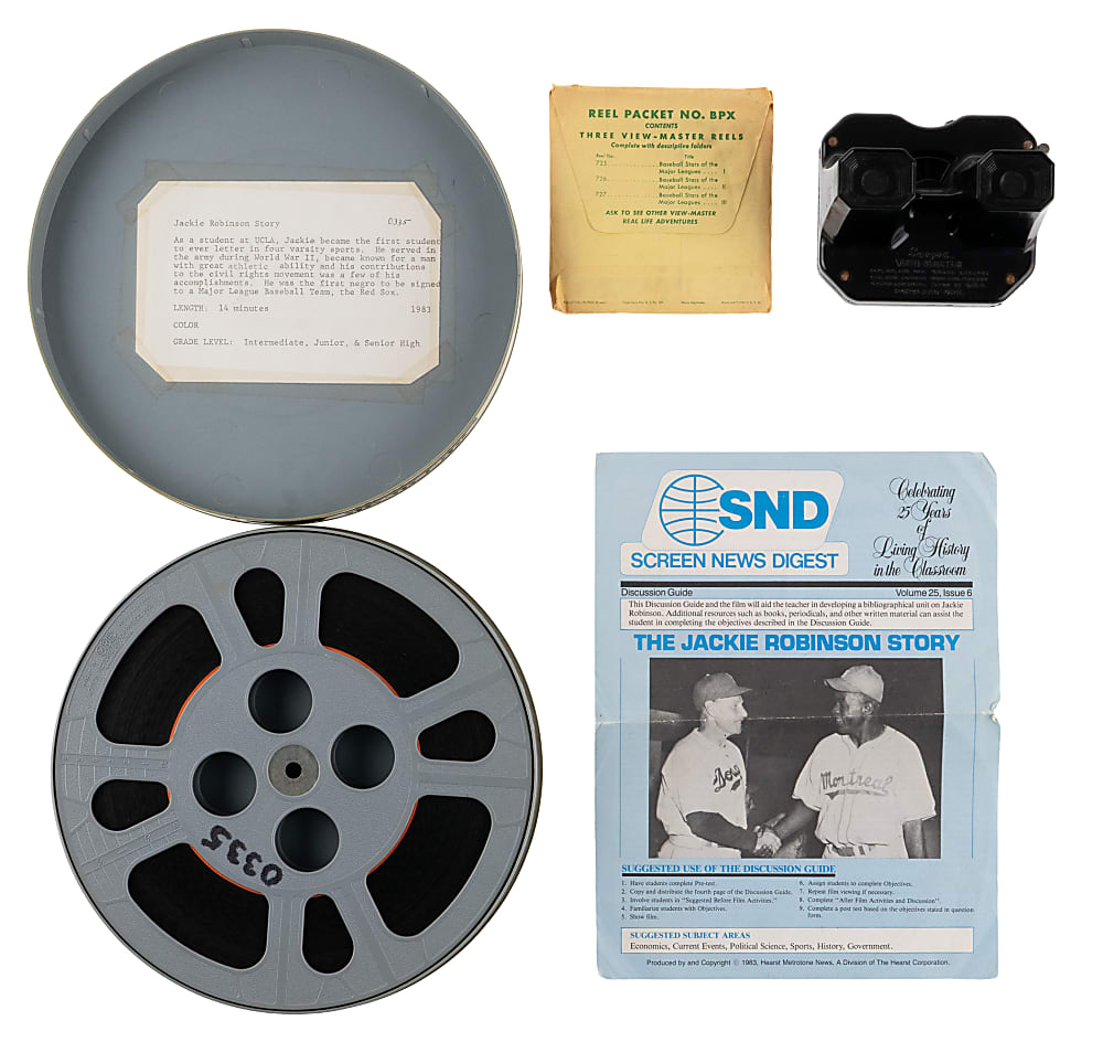 1920s-1980s Interesting Sports & Non-Sports Film Reel & View-Master Collection with Jackie Robinson Story