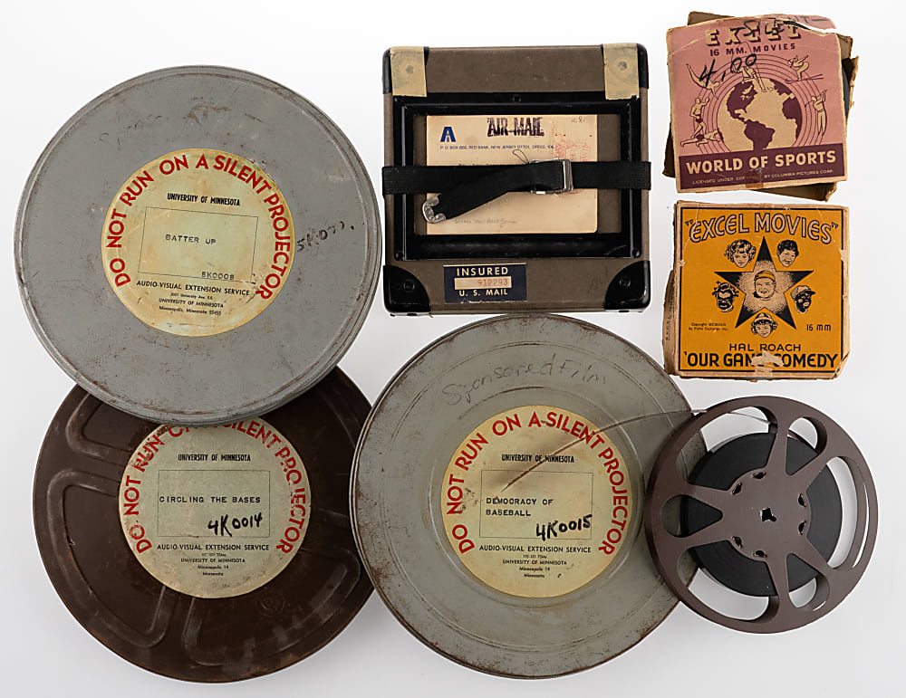 1920s-1980s Interesting Sports & Non-Sports Film Reel & View-Master Collection with Jackie Robinson Story