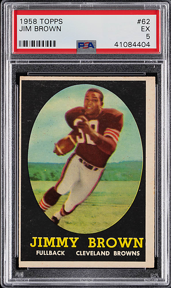 1958 Topps Football #62 Jim Brown Rookie PSA EX 5