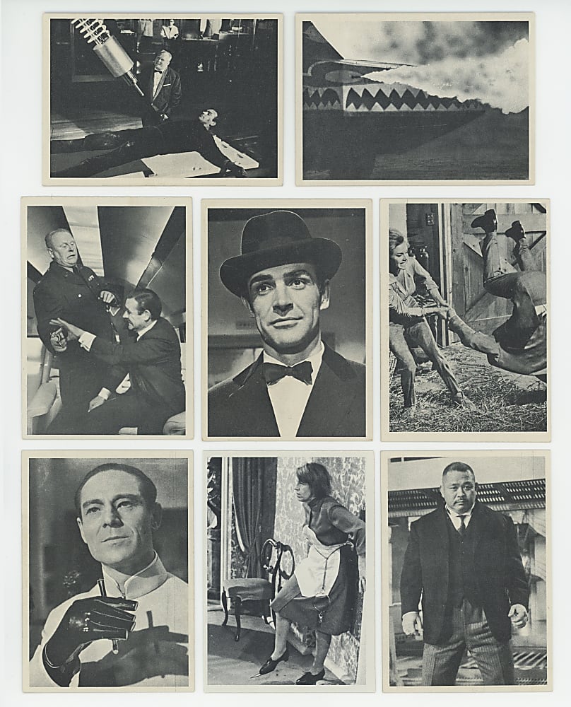 1965 Philadelphia Gum James Bond Complete Set (66) with (3) PSA NM-MT 8 to NM-MT+ 8.5