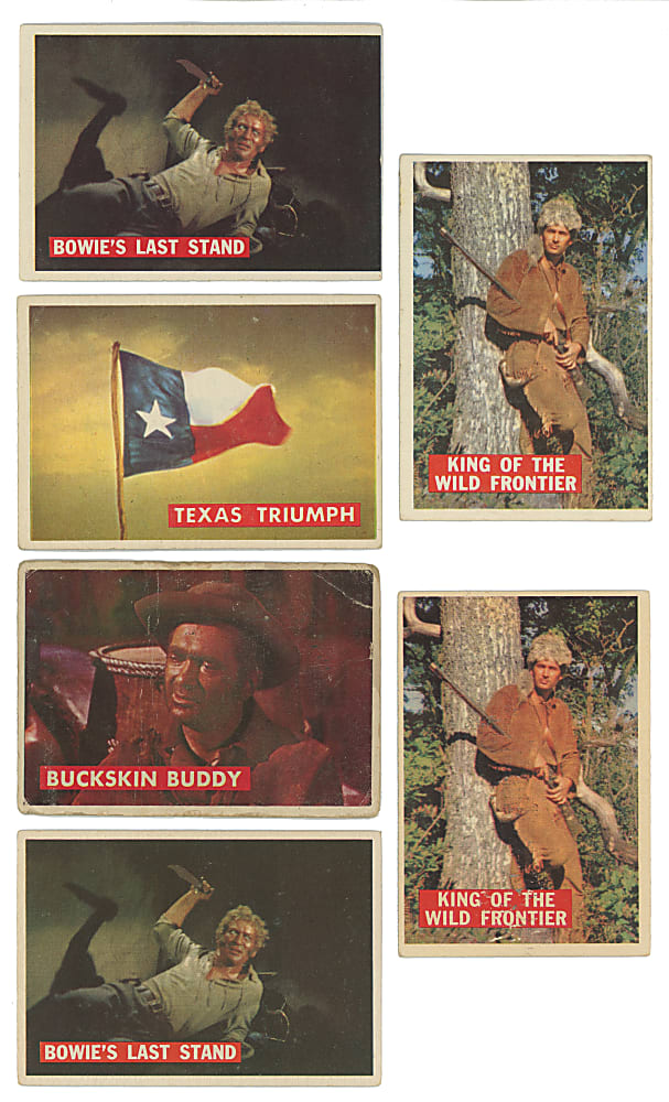 1956 Topps Davy Crockett Complete Sets (3) with (2) Orange, (1) Green & (4) PSA NM-MT 8 Low Population Examples