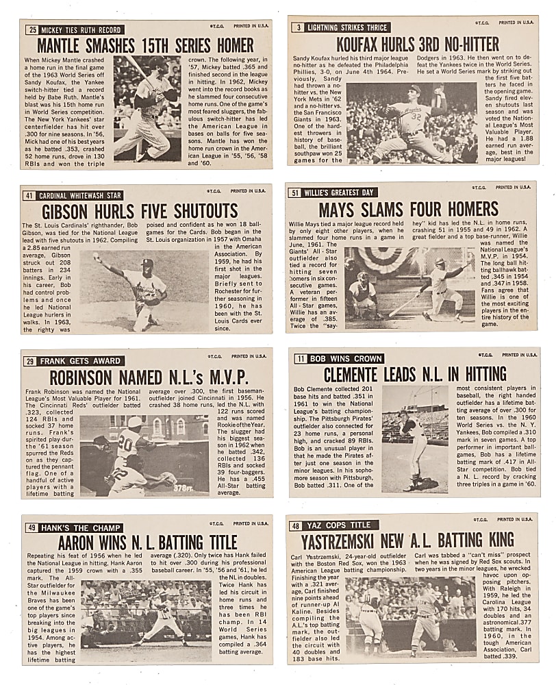 1964 Topps Giants Complete Set (60)