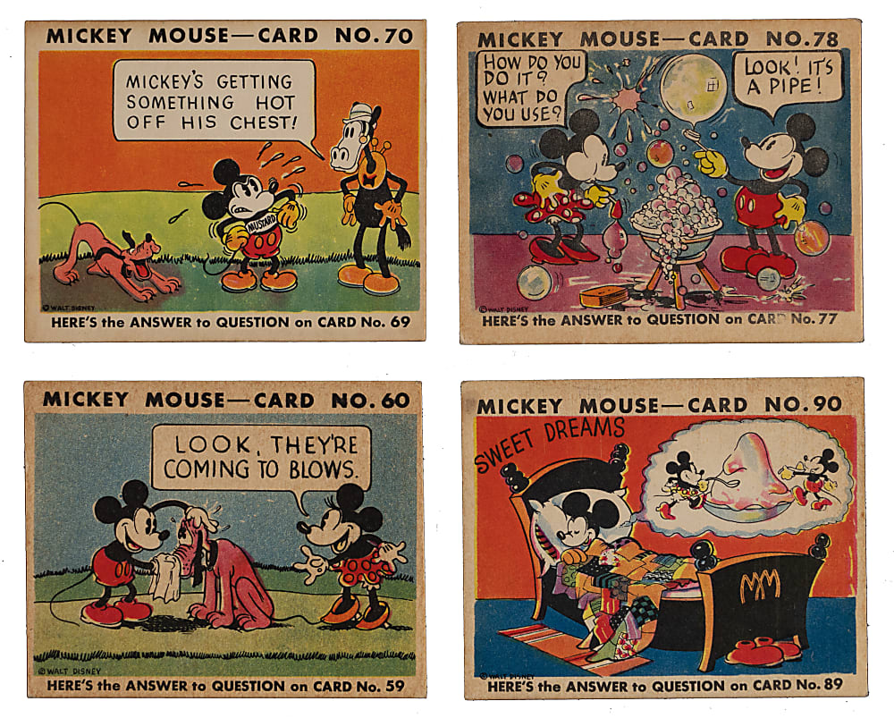 1935 R89 Gum Inc. Mickey Mouse Collection (13) with #96 Last Card