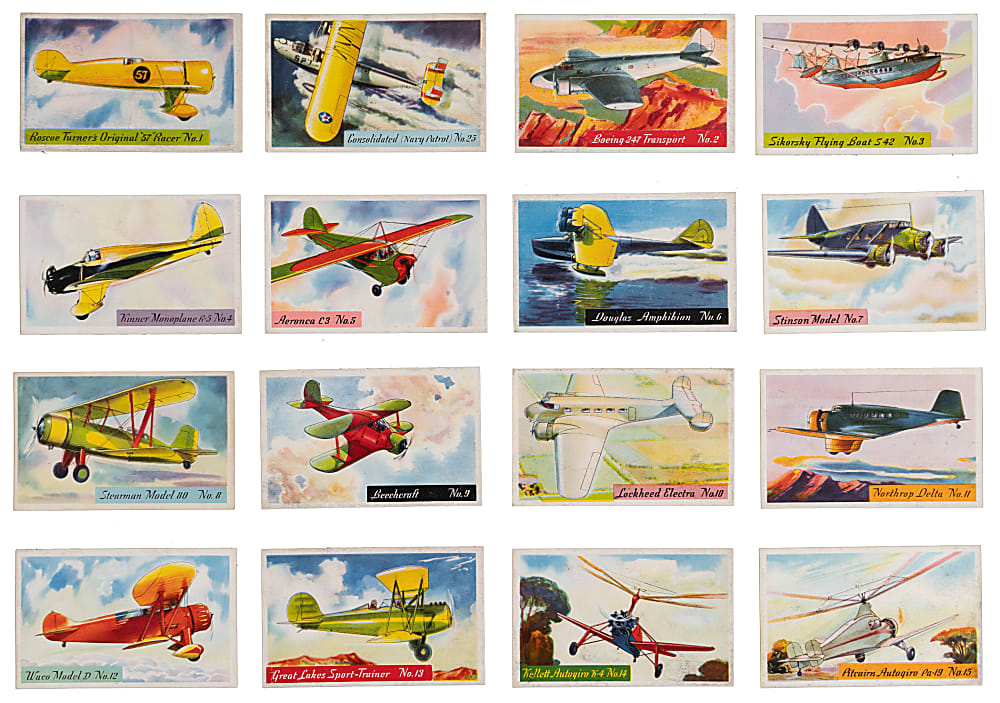 1935 F277 Heinz Famous Airplanes Complete Set (25)