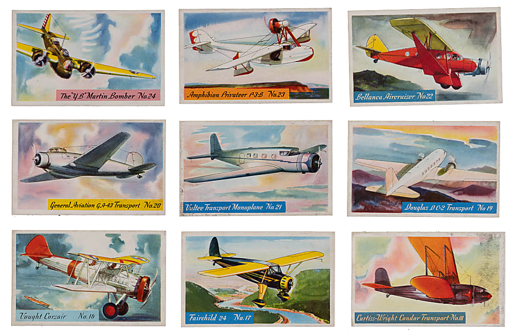 1935 F277 Heinz Famous Airplanes Complete Set (25)