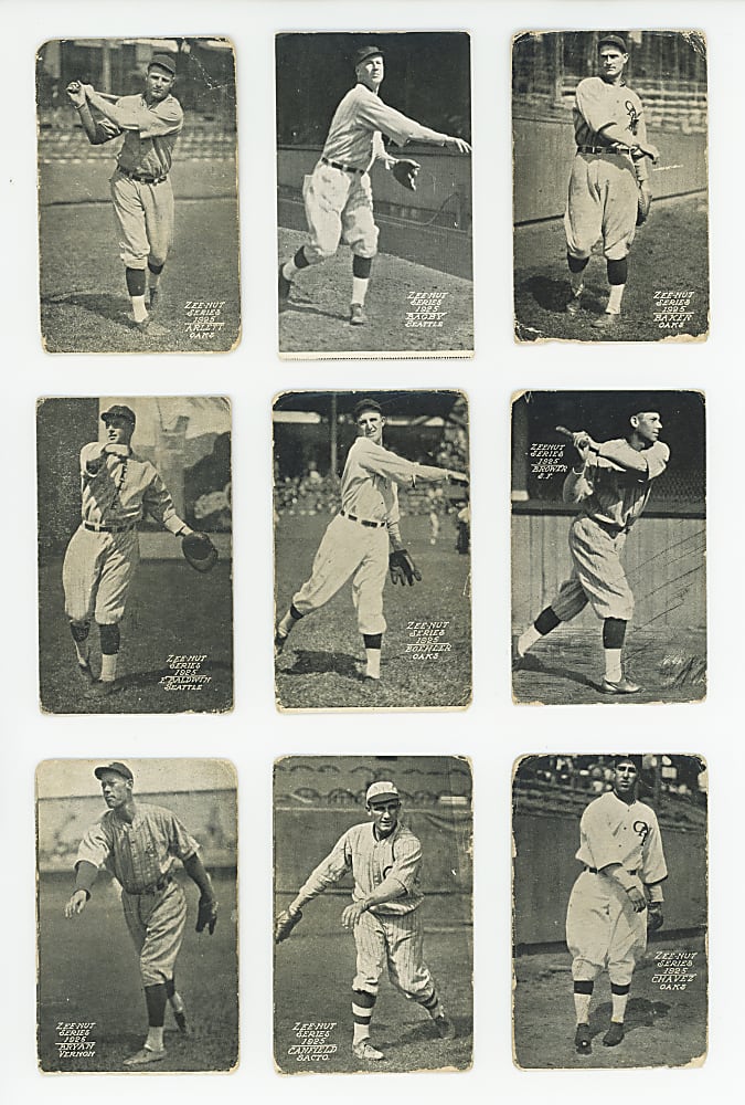 1925 Zeenut Pacific Coast League Starter Set (44) with Buzz Arlett