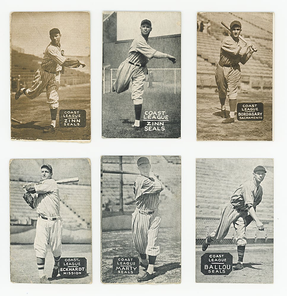 1930-1938 Zeenut Pacific Coast League Collection (116) with Partial/Starter Sets Including Crosetti, V. DiMaggio & J. Reese