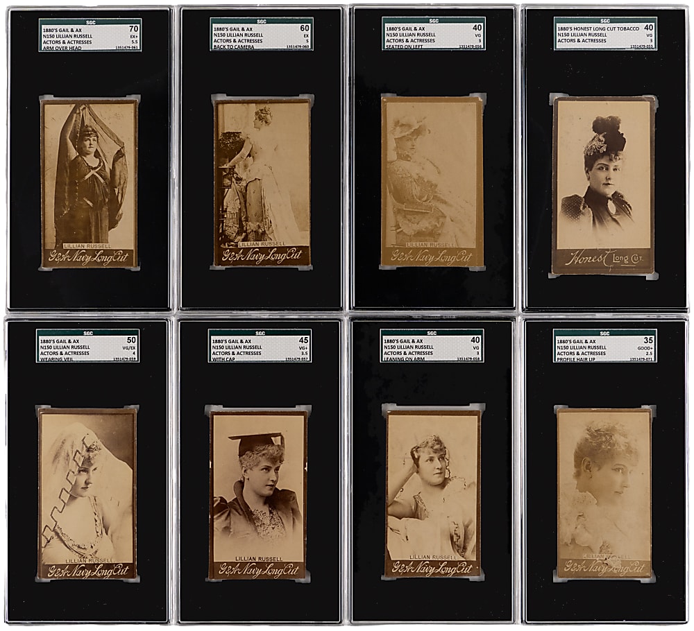 1880's N150 Duke & Gail & Axe Actress Card Collection (180+) with Multiple Lillian Russell