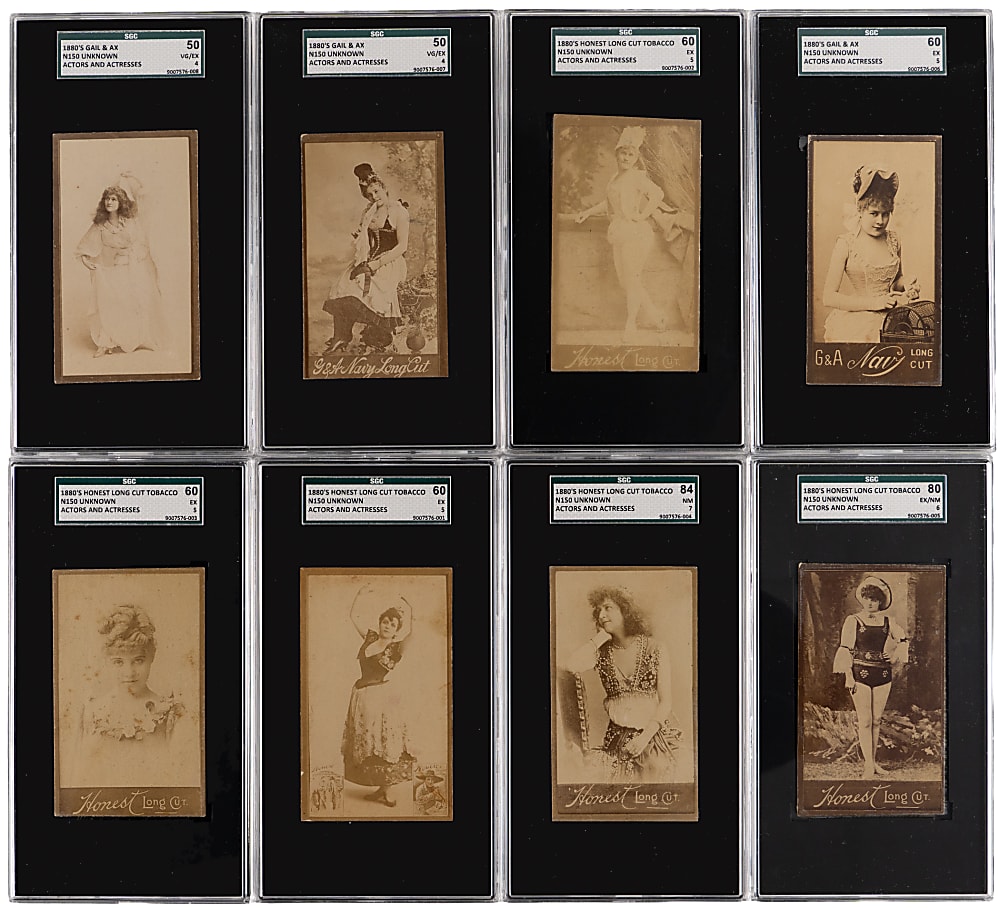 1880's N150 Duke & Gail & Axe Actress Card Collection (180+) with Multiple Lillian Russell