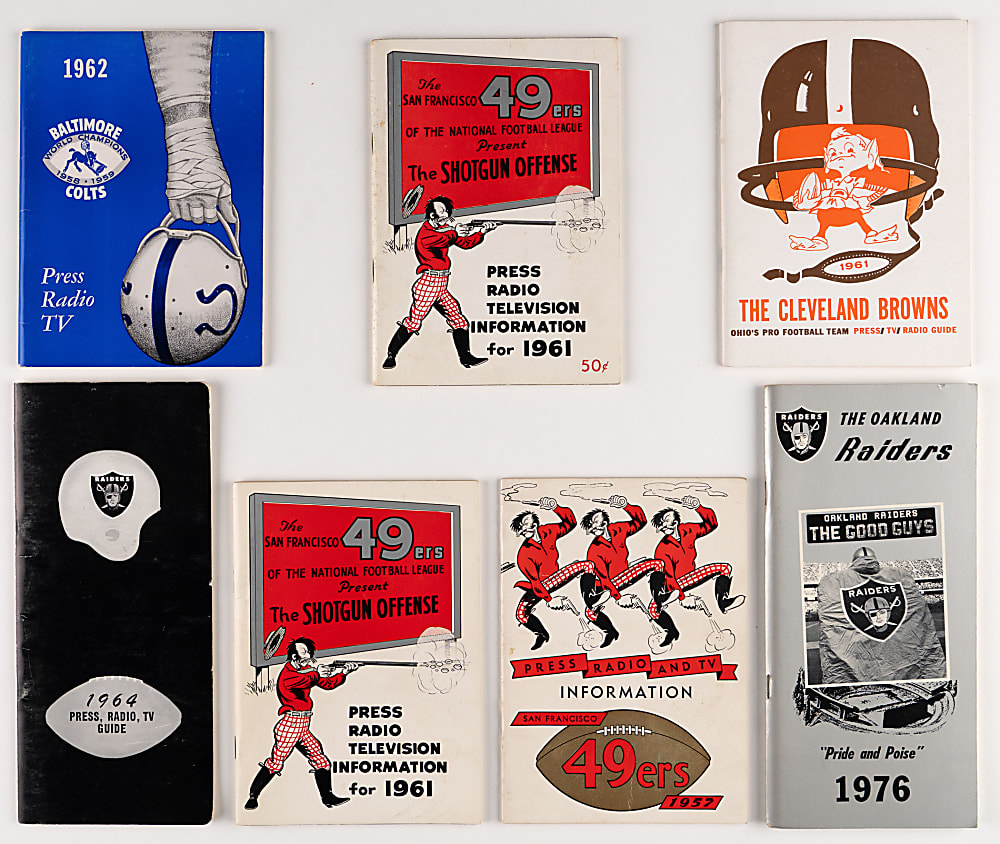 1952-1978 NFL/AFL Media Guide Collection (15)