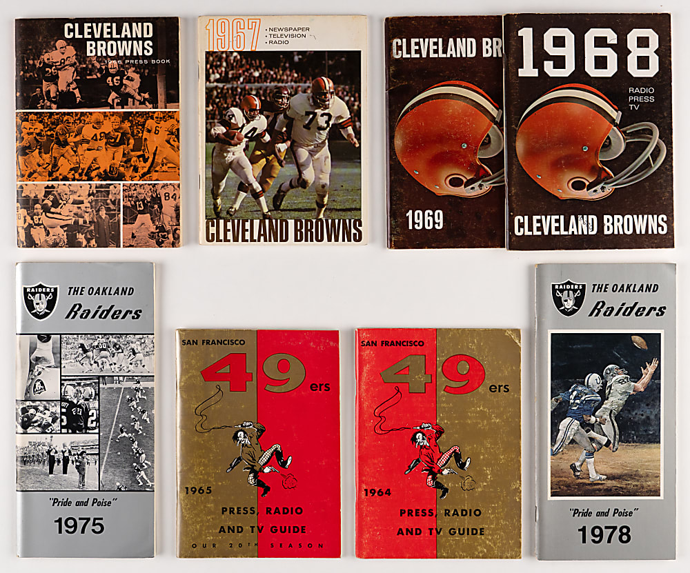 1952-1978 NFL/AFL Media Guide Collection (15)