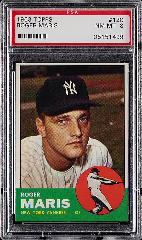 1963 Topps #120 Roger Maris PSA NM-MT 8