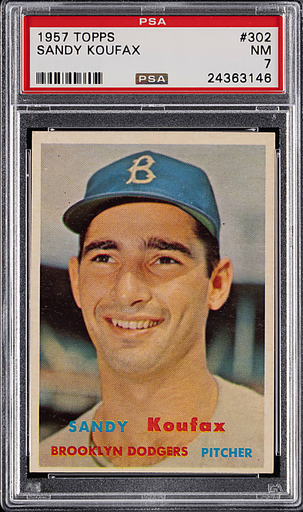 1957 Topps #302 Sandy Koufax PSA NM 7