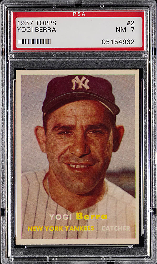 1957 Topps #2 Yogi Berra PSA NM 7