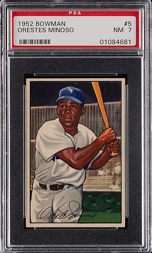 1952 Bowman #5 Minnie Minoso Rookie PSA NM 7
