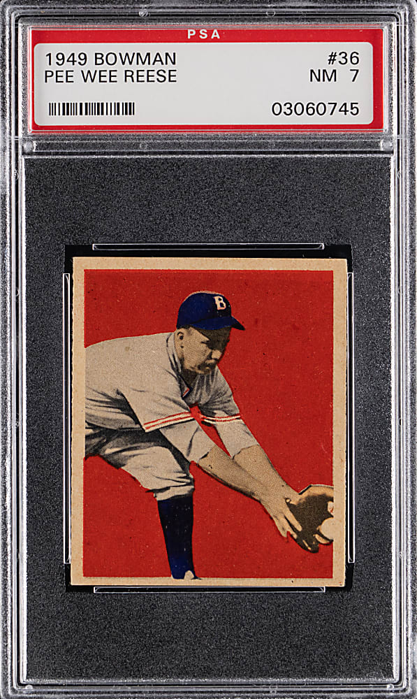 1949 Bowman #36 Pee Wee Reese PSA NM 7