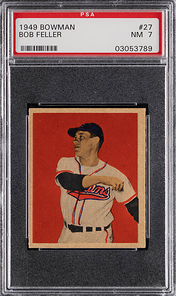 1949 Bowman #27 Bob Feller PSA NM 7