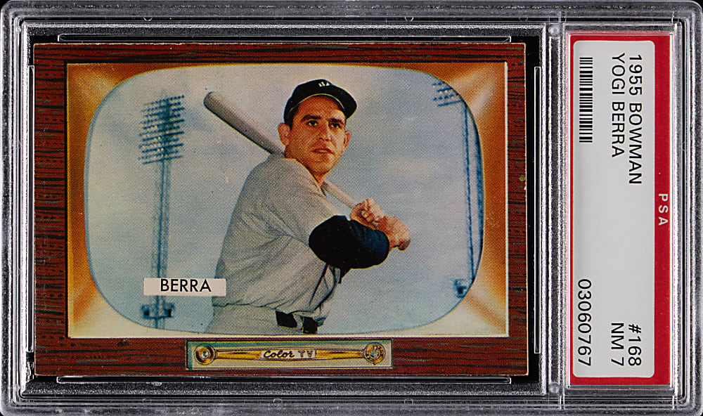 1955 Bowman #168 Yogi Berra PSA NM 7