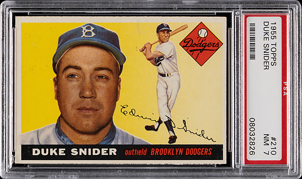1955 Topps #210 Duke Snider High Number PSA NM 7