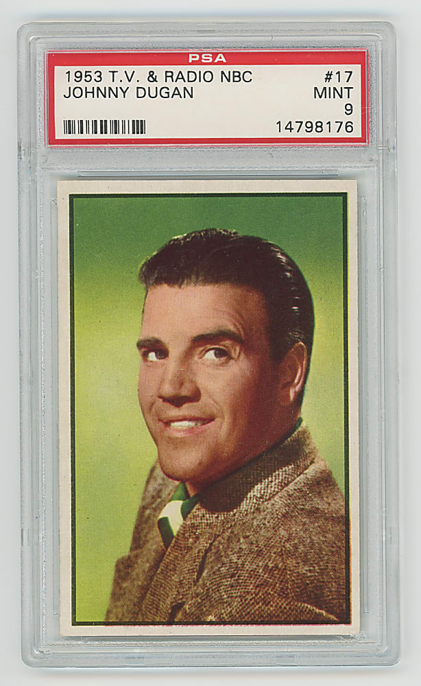 1953 Bowman TV & Radio Stars of NBC Complete Set (96) with #17 Johnny Dugan PSA 9 "1 of 2" Highest Graded & Christopher Walken Rookie