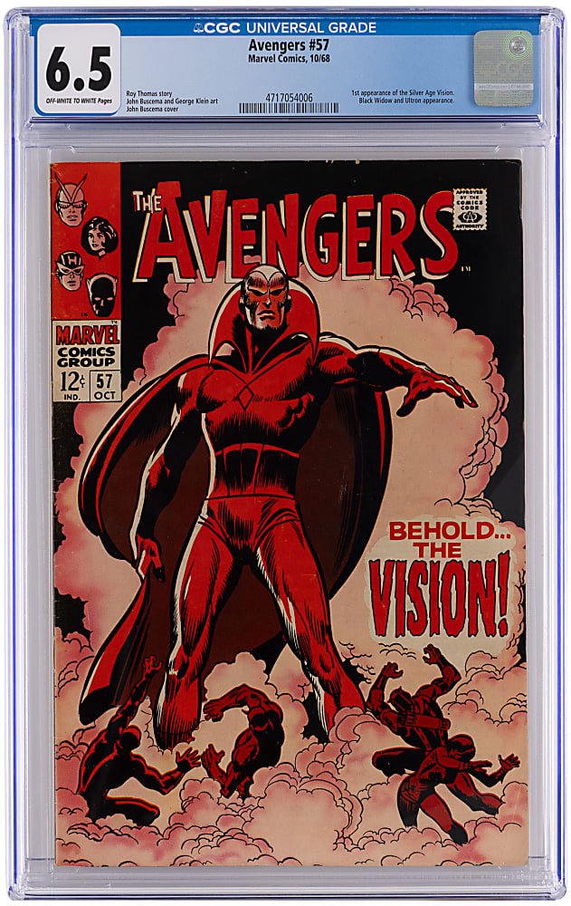 1968 Marvel Comics The Avengers #57 First Vision - CGC 6.5