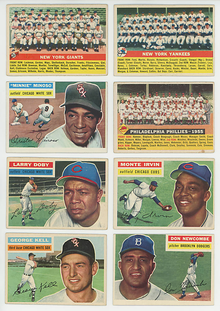 1956 Topps Near Complete Set (305/340) with Aaron, Banks, Koufax & T. Williams
