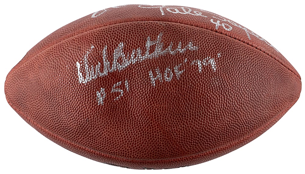 Chicago Bears Legends Multi-Signed Football with Walter Payton, Gale Sayers & Dick Butkus - Full JSA LOA