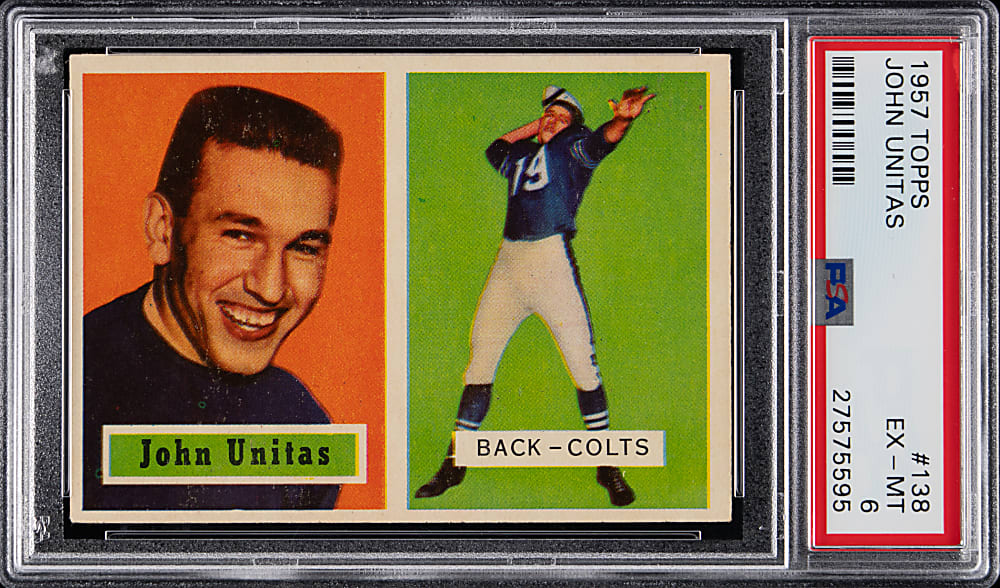 1957 Topps Football #138 Johnny Unitas Rookie PSA EX-MT 6