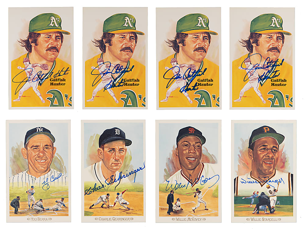 Signed Perez Steele Hallof Fame/Celebration/Great Moments Collection (54) With (2) Hank Aaron & Joe DiMaggio