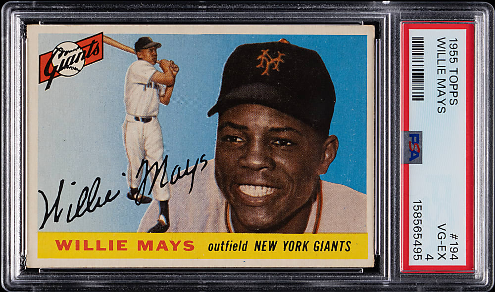 1955 Topps #194 Willie Mays PSA VG-EX 4