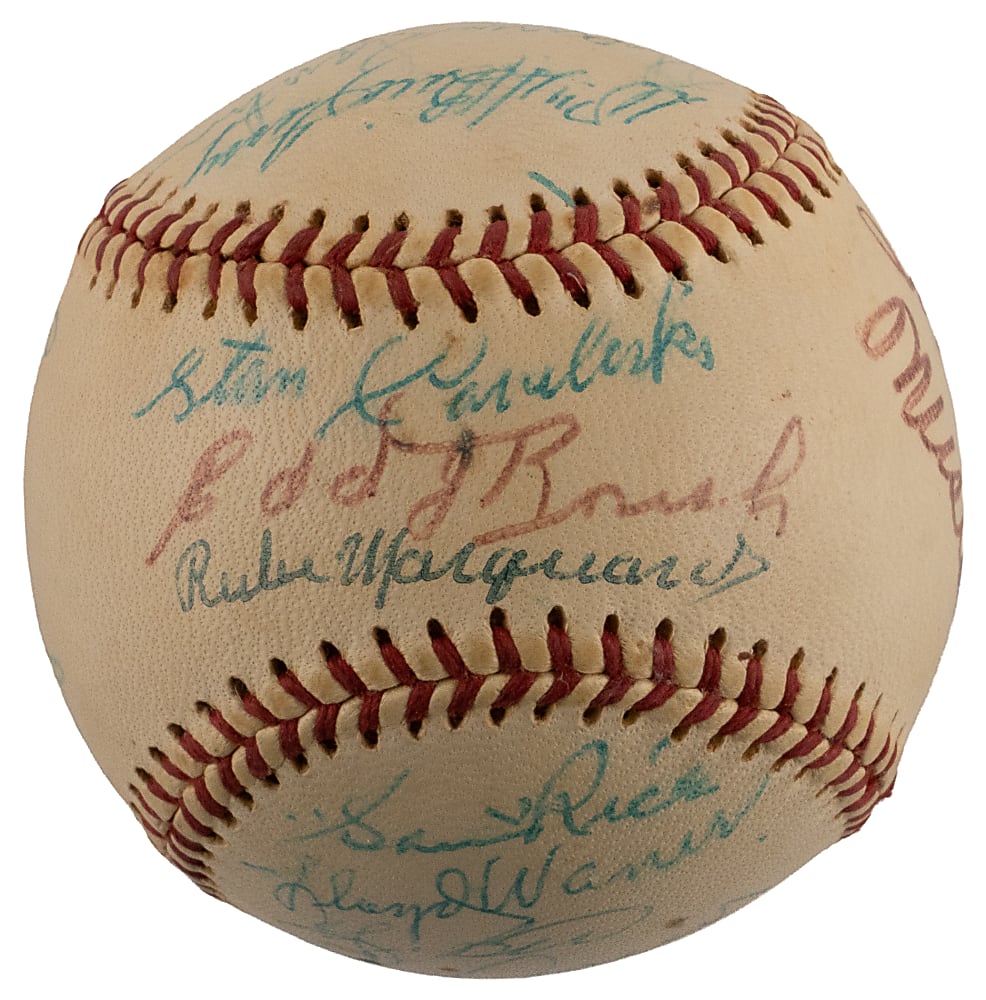 Hall of Famer Signed ONL/Feeney Baseball (11) Including Cronin, Musial & L. Waner - Full JSA LOA