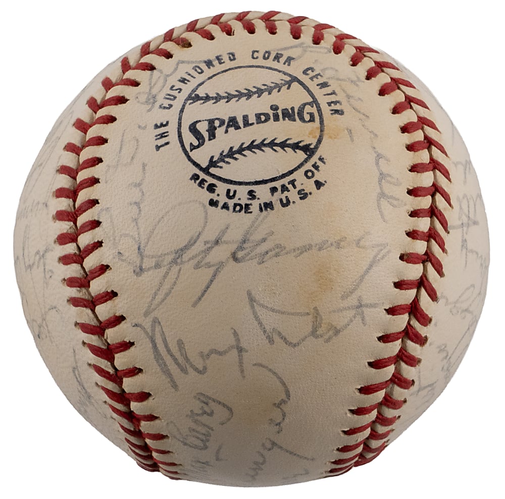Hall of Famer & Star Signed ONL/Feeney Baseball (28) Including Joe DiMaggio & Lefty Grove - Full JSA LOA