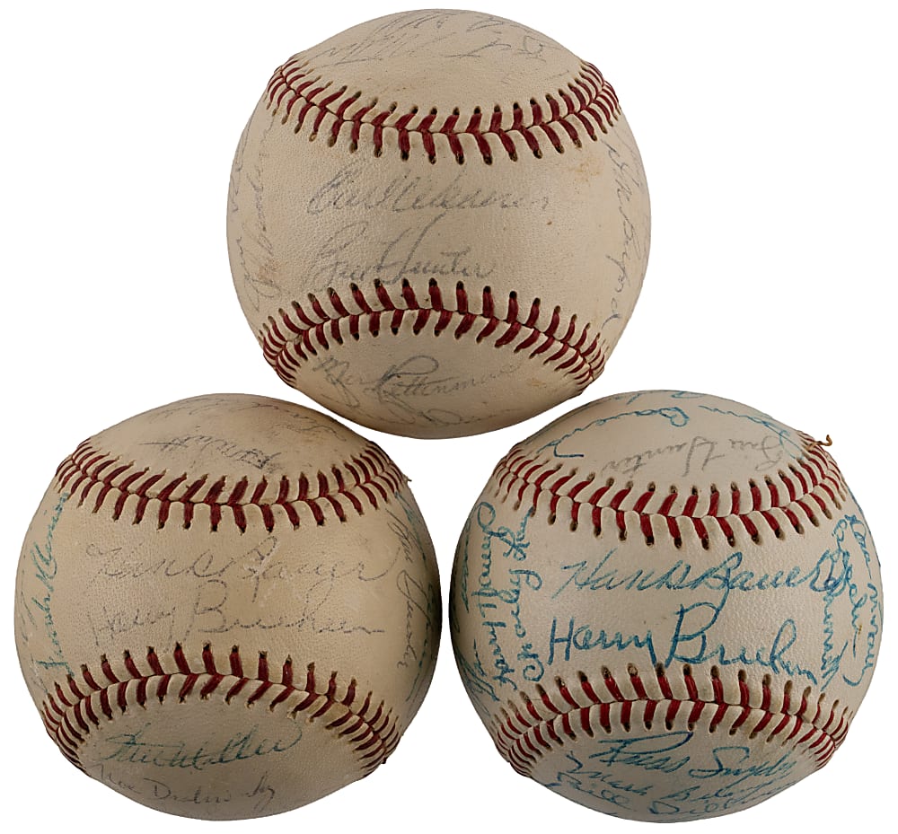 1966-1970 Baltimore Orioles Team-Signed Baseballs (3) - Each with Individual JSA or BAS LOA