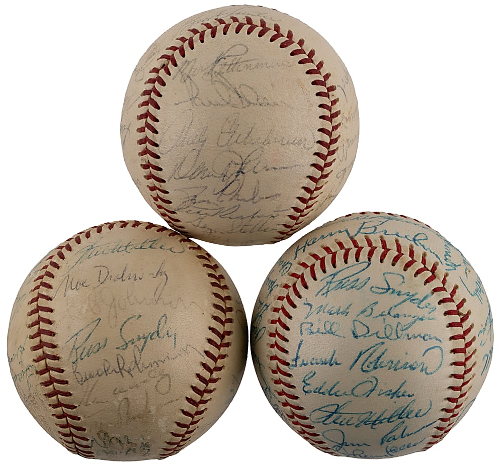 1966-1970 Baltimore Orioles Team-Signed Baseballs (3) - Each with Individual JSA or BAS LOA