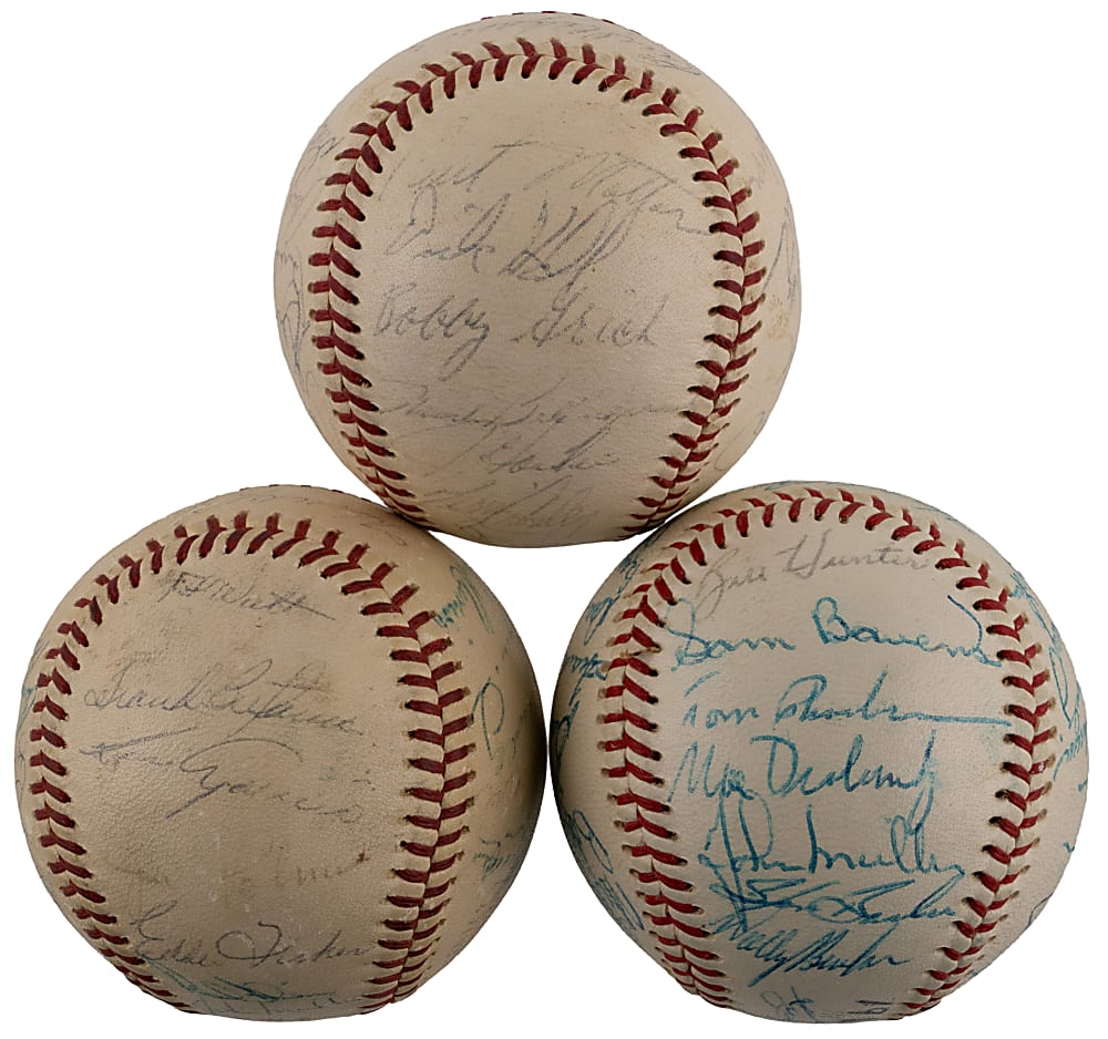 1966-1970 Baltimore Orioles Team-Signed Baseballs (3) - Each with Individual JSA or BAS LOA