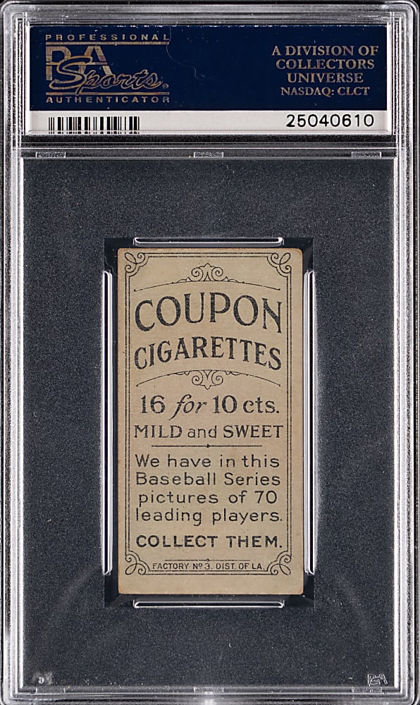1919 T213-3 Coupon Cigarettes John McGraw Glove at Side PSA VG-EX 4