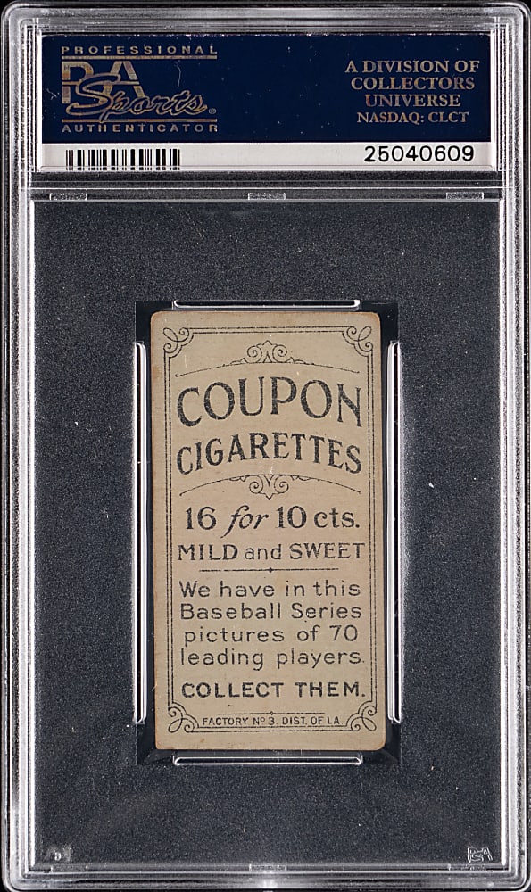 1919 T213-3 Coupon Cigarettes Rube Marquard PSA VG+ 3.5