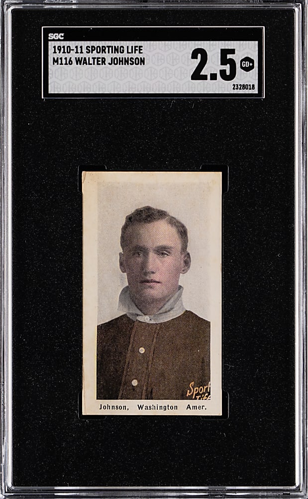 1910 M116 Sporting Life Walter Johnson SGC GOOD+ 2.5