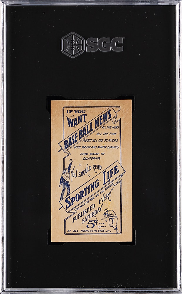 1910 M116 Sporting Life Cy Young Blue Back SGC EX+ 5.5