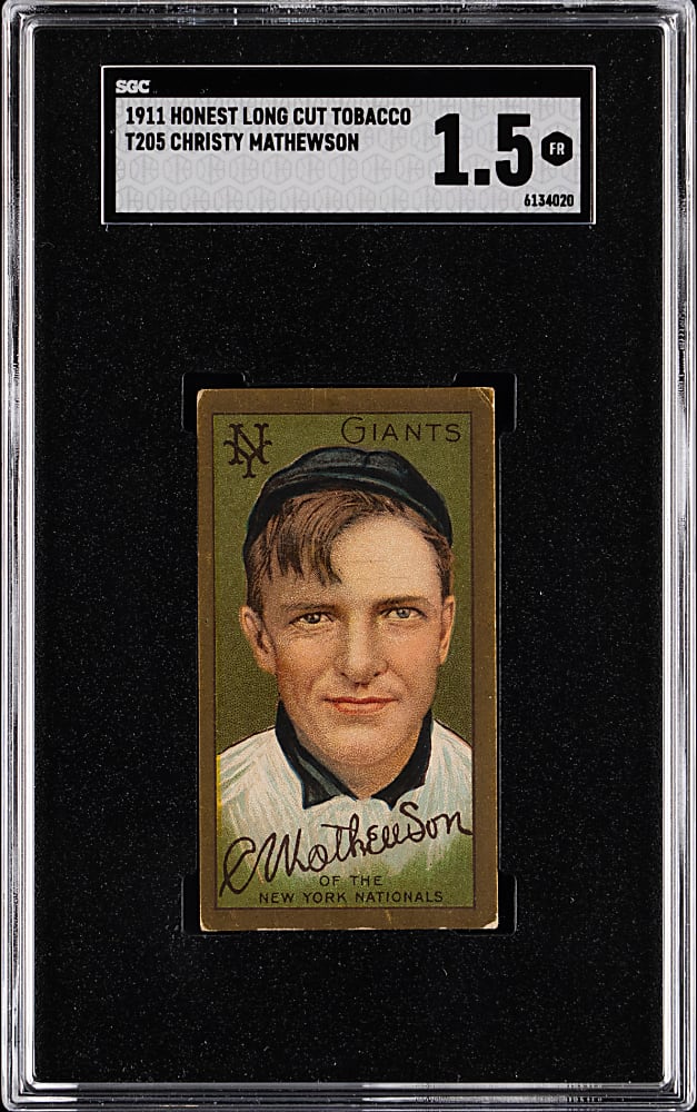1911 T205 Gold Borders Christy Mathewson SGC FAIR 1.5