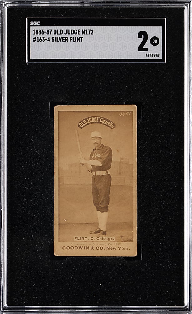1887 N172 Old Judge #163-4 Silver Flint SGC GOOD 2