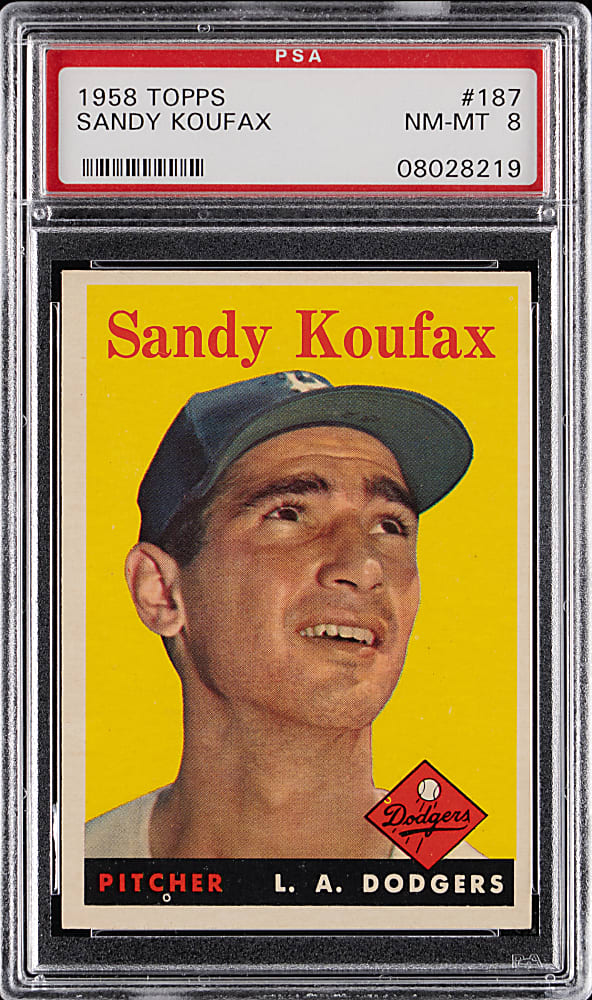1958 Topps #187 Sandy Koufax PSA NM-MT 8