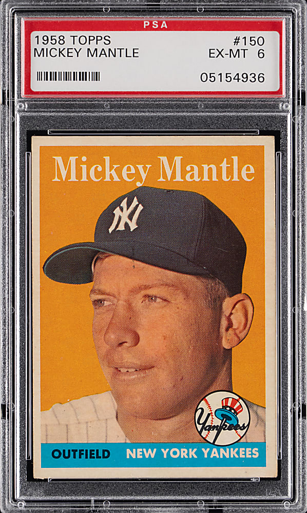 1958 Topps #150 Mickey Mantle PSA EX-MT 6