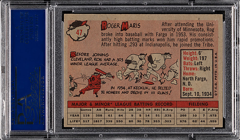1958 Topps #47 Roger Maris Rookie PSA NM 7