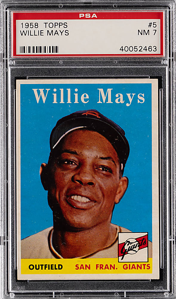 1958 Topps #5 Willie Mays PSA NM 7