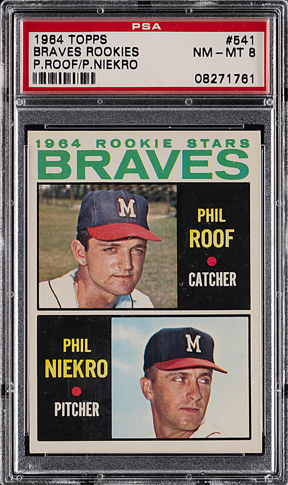 1964 Topps #541 Phil Niekro Rookie PSA NM-MT 8