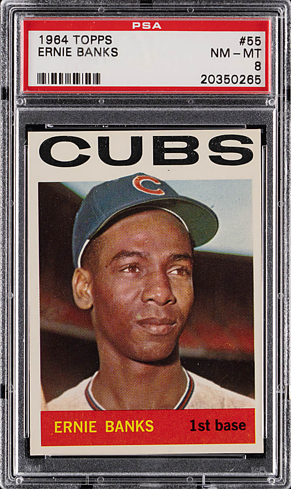 1964 Topps #55 Ernie Banks PSA NM-MT 8
